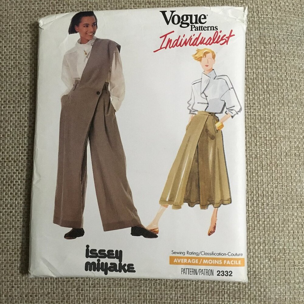 XXX Vogue 2332 Sewing Pattern Issey Miyake Misses Blouse Pants Skirt Pullover